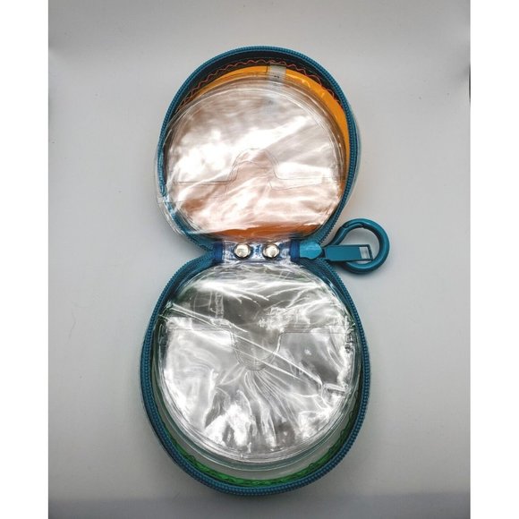 View-Master Green Blue Zippered Storage Clip On Carry Case Holds 48 Reels - Picture 3 of 3